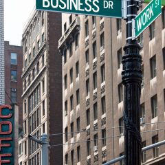 Business Street Corner Signs